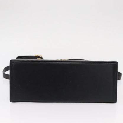 Salvatore Ferragamo Convertible Top Handle Bag Leather, BLACK, LEATHER, Handbag