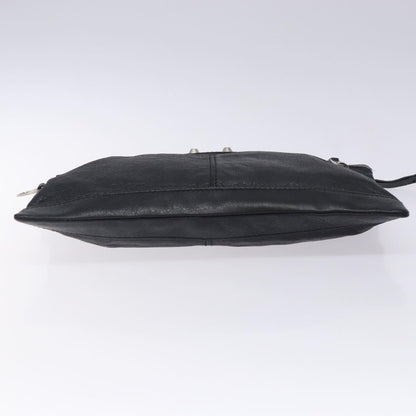 Balenciaga Classic City Clip Pouch Leather, BLACK, LEATHER, Clutche & pouche