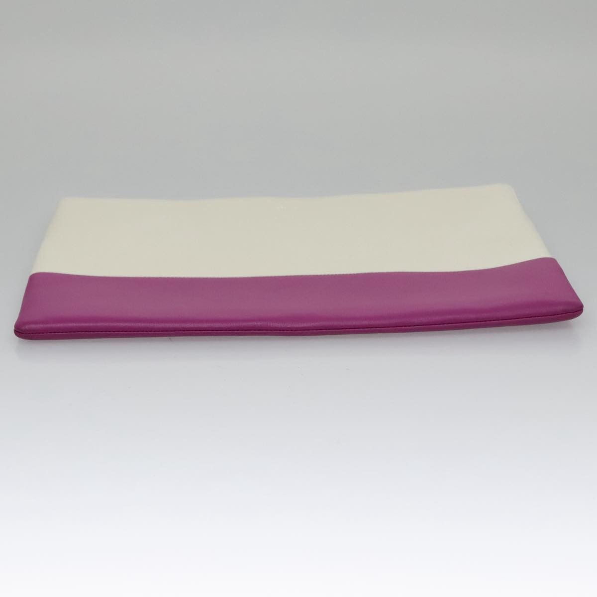 Celine Solo Pouch Bicolor Leather, PURPLE, LEATHER, Clutche & pouche