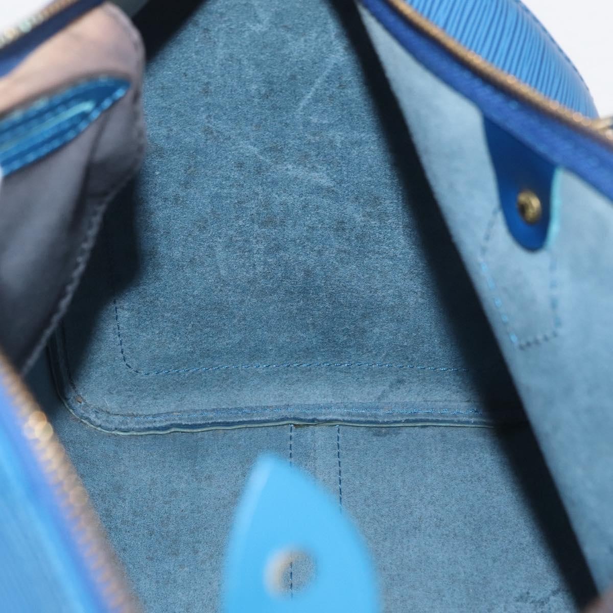 Louis Vuitton Speedy Handbag Epi Leather, Blue, Leather, Handbag