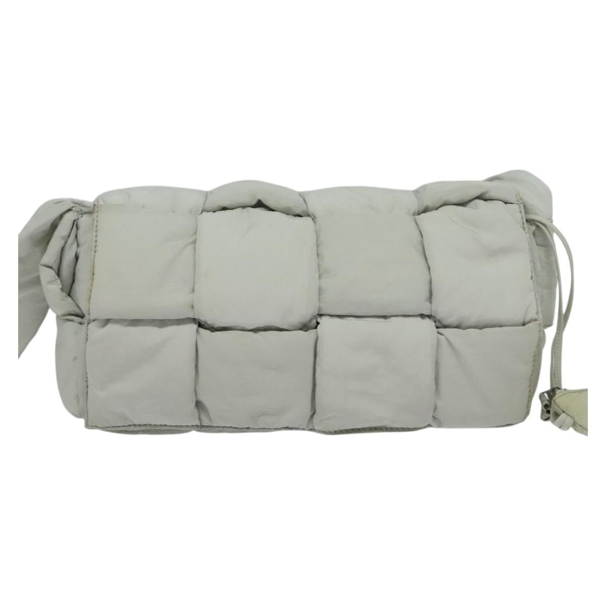 Bottega Veneta Padded Tech Cassette Crossbody Bag Intrecciato Nylon, Gray, Nylon, Shoulder Bag