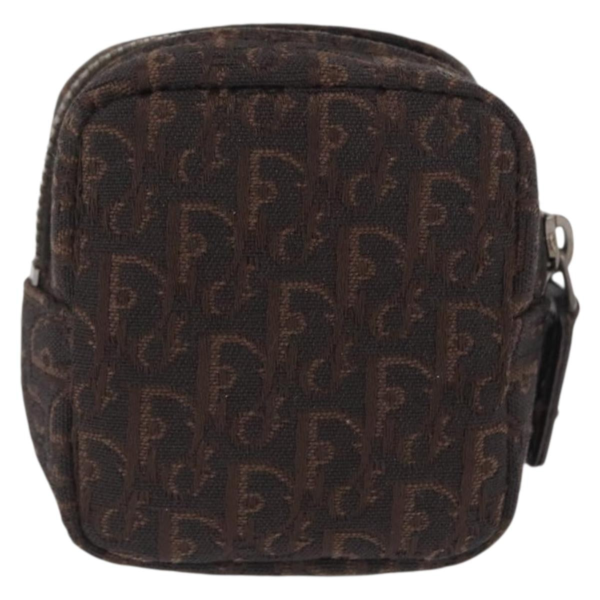 Christian Dior Vintage Trotter Pouch Canvas, BROWN, CANVAS, Clutche & pouche
