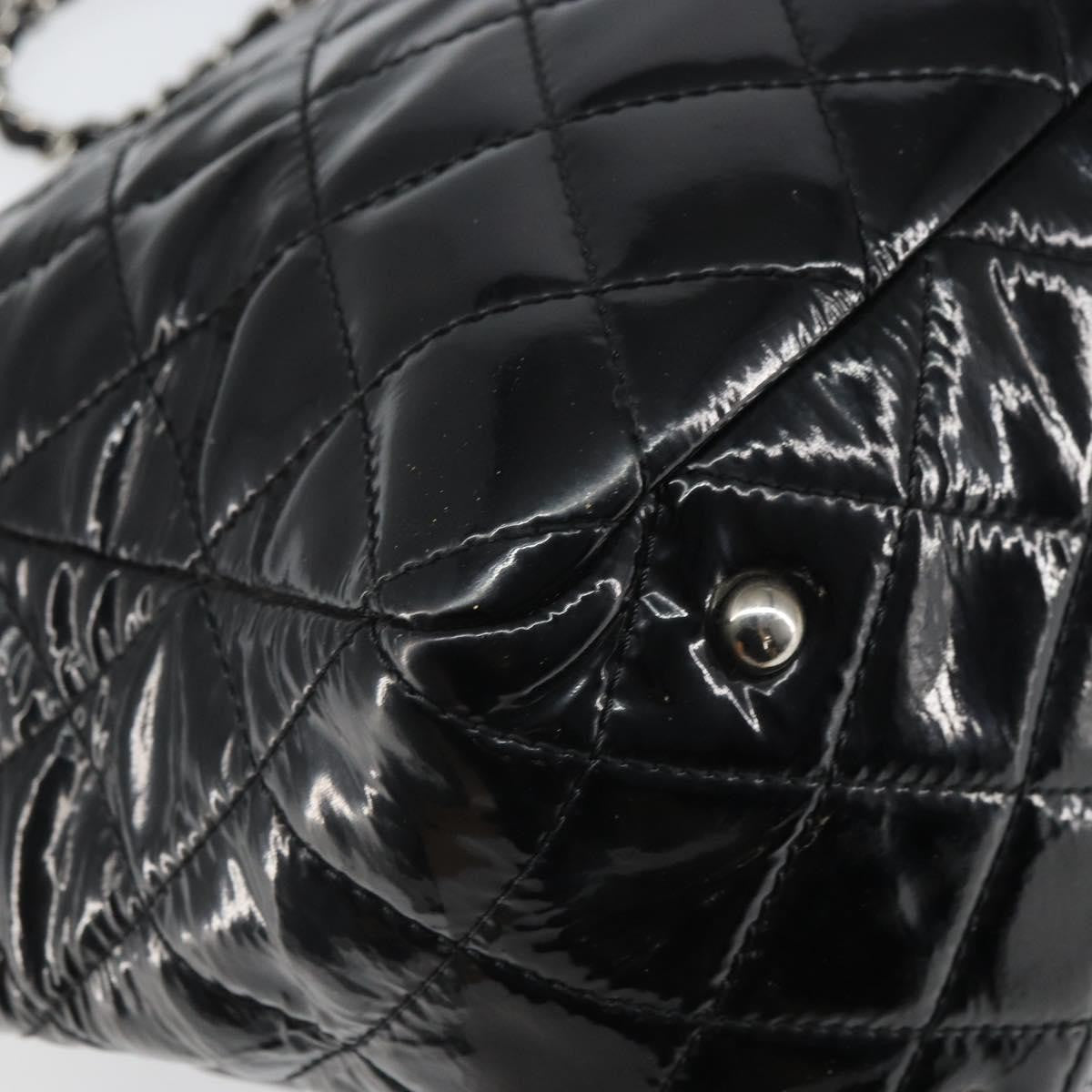 Chanel CC Charm Tote Quilted Patent Vinyl, BLACK, PATENT_LEATHER, Tote bag