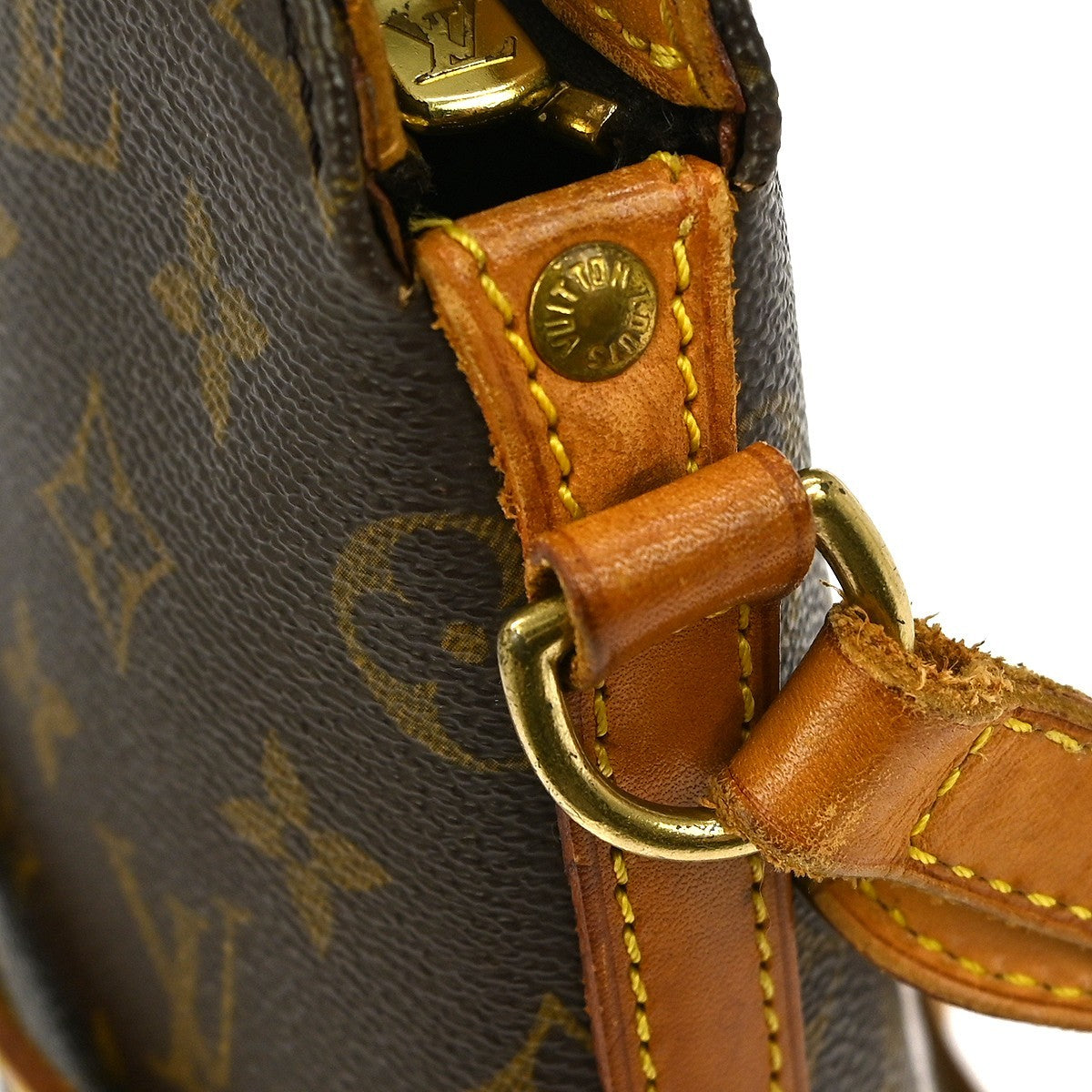 Louis Vuitton Drouot Handbag Monogram Canvas, BROWN, CANVAS, Shoulder bag