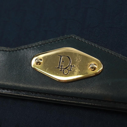 Christian Dior Vintage Chain Flap Shoulder Bag Diorissimo Canvas, Navy, Canvas, Shoulder Bag