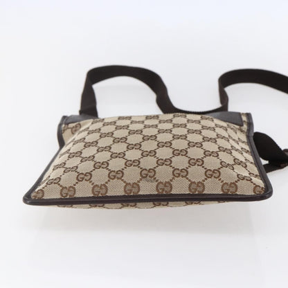 Gucci Front Pocket Messenger Canvas, BEIGE, CANVAS, Shoulder bag