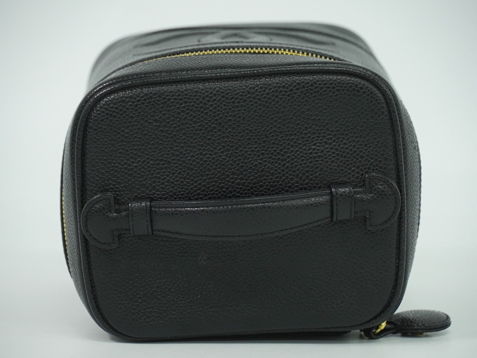 Chanel Vanity pouch Leather, BLACK, LEATHER, Toiletry Case