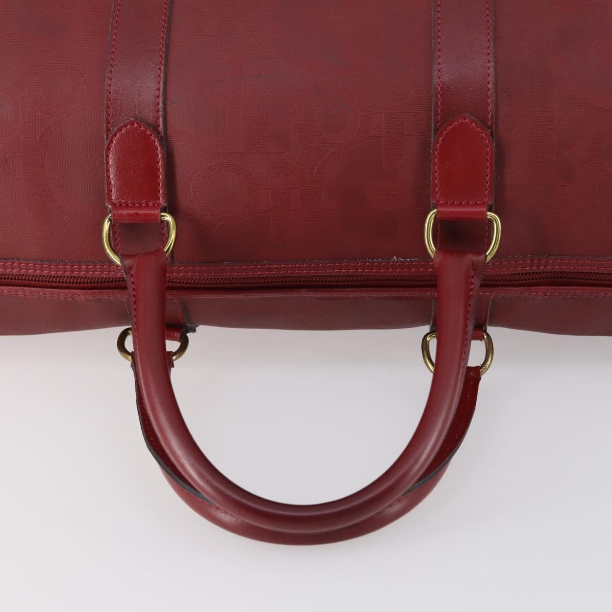 Christian Dior Vintage Trotter Duffle Bag Diorissimo Canvas, RED, PVC, Travel bag