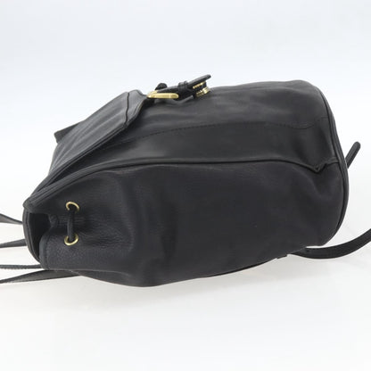 Bally Vintage Backpack Leather, Black, Leather, Backpack