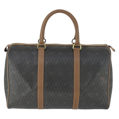 Christian Dior Vintage Honeycomb Boston bag Canvas and Leather, BLACK, CANVAS, Travel bag