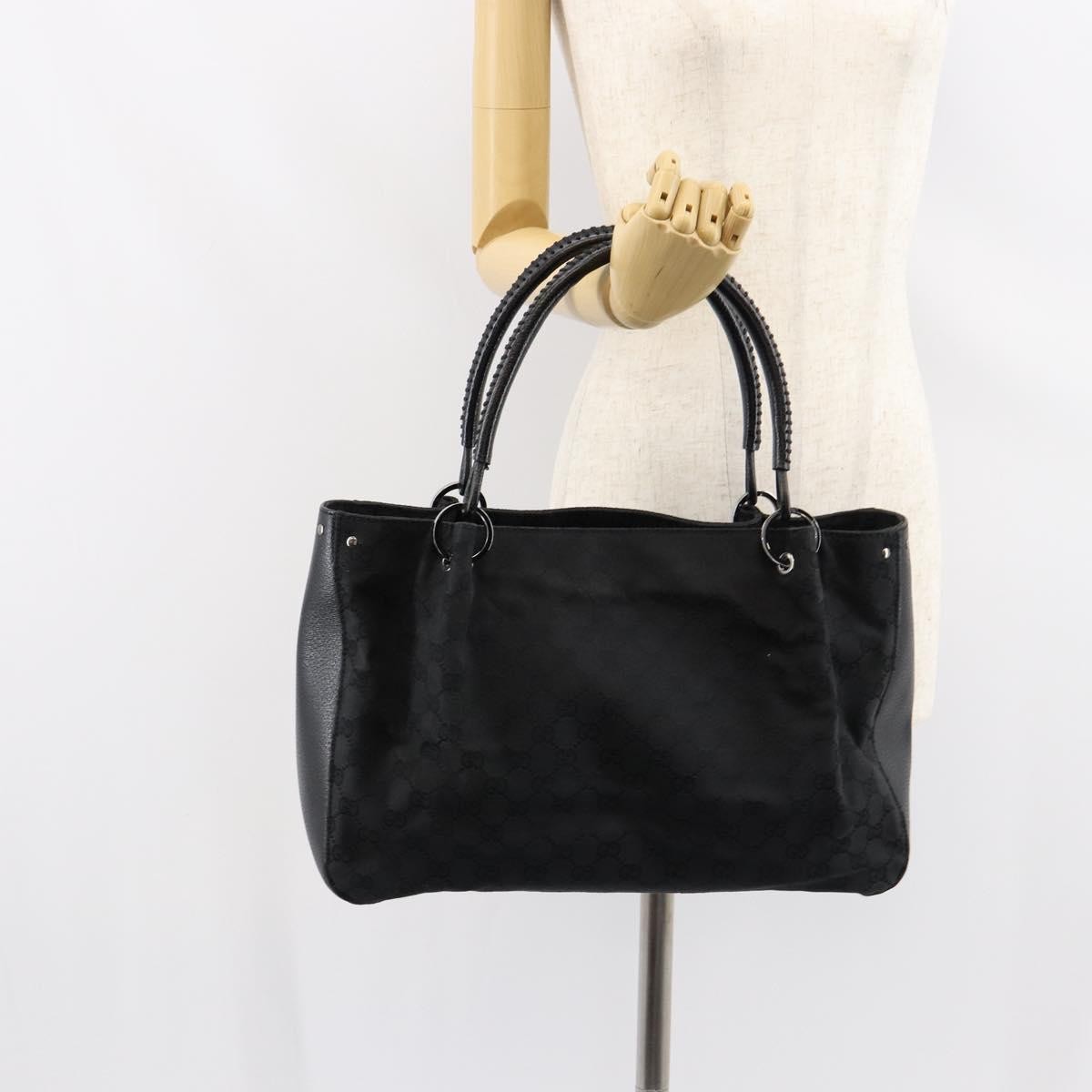 Gucci Vintage tote GG Canvas, BLACK, CANVAS, Tote bag