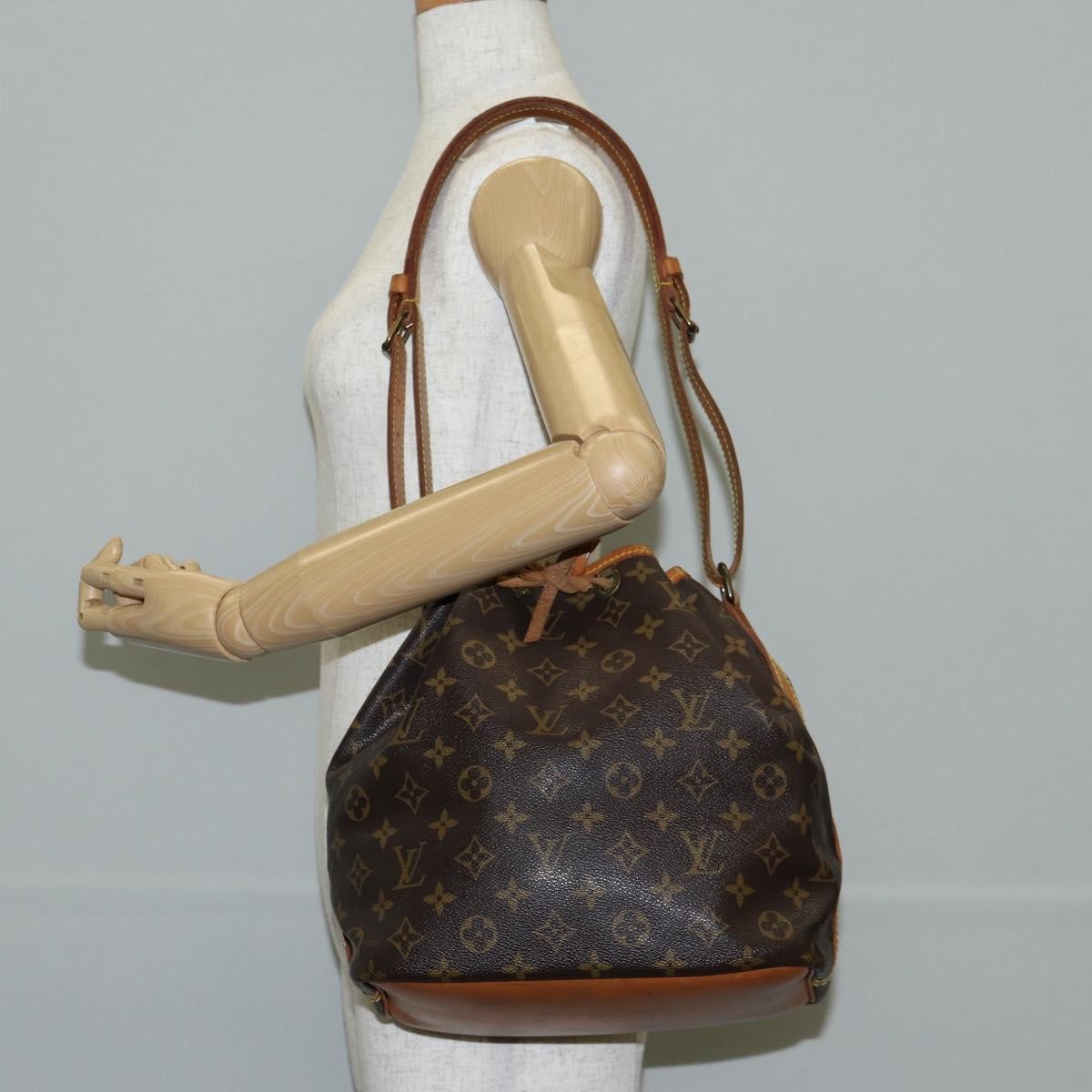 Louis Vuitton Petit Noe Handbag Monogram Canvas, BROWN, CANVAS, Handbag