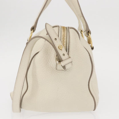 Salvatore Ferragamo Vala Handbag Leather, WHITE, LEATHER, Handbag