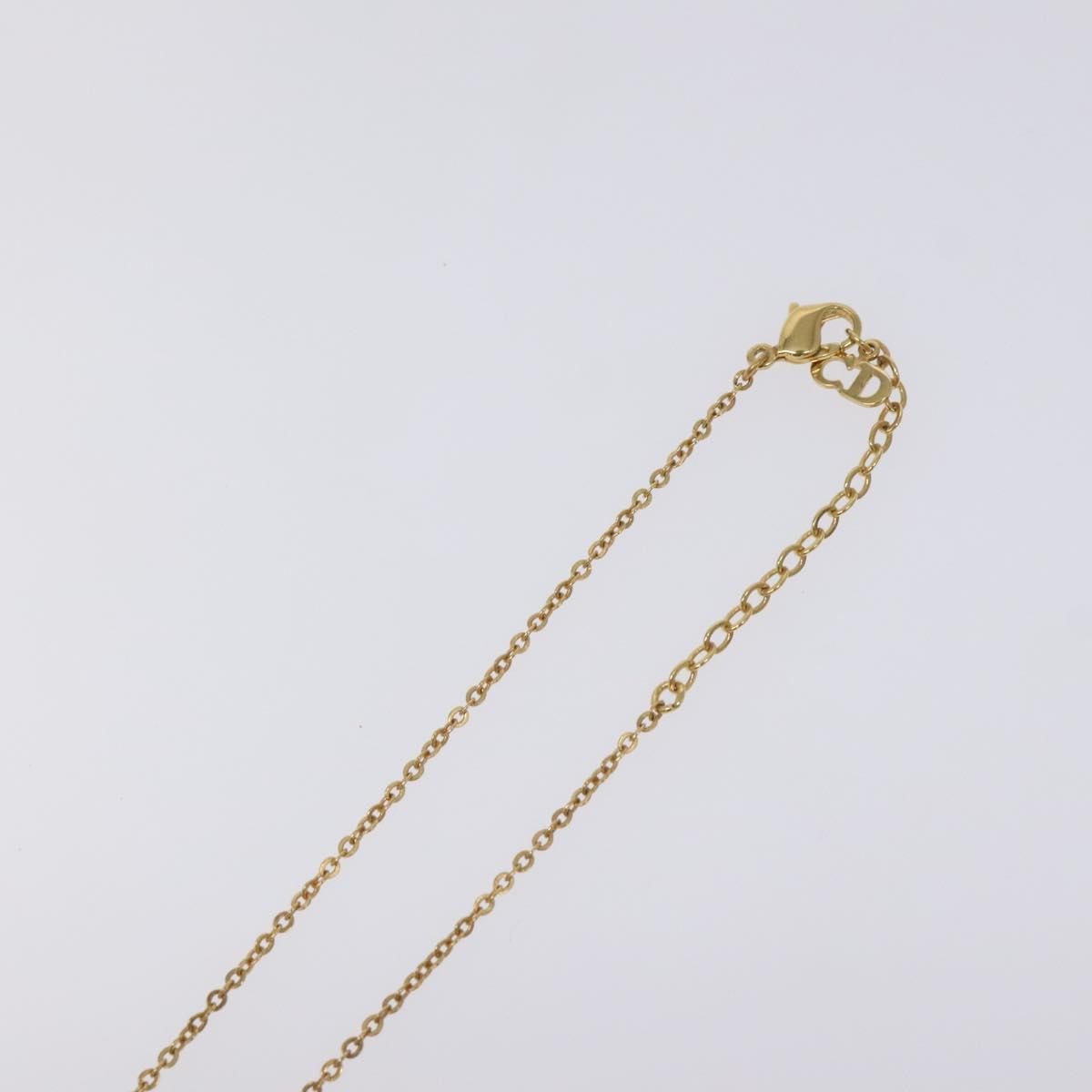 Christian Dior Logo Heart Pendant Necklace Metal, GOLD, METAL, Necklace