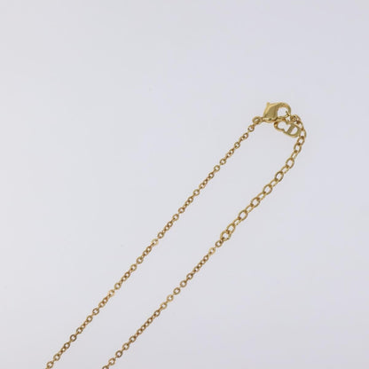 Christian Dior Logo Heart Pendant Necklace Metal, GOLD, METAL, Necklace