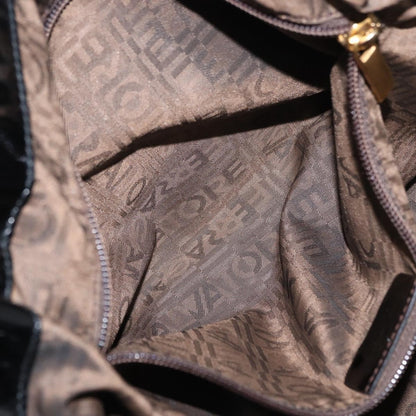 Salvatore Ferragamo Gancini Tote Patent leather, BLACK, PATENT_LEATHER, Tote bag