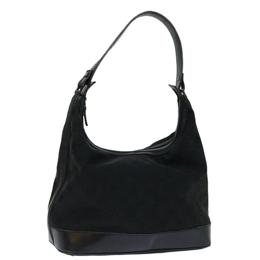 Salvatore Ferragamo Vintage Shoulder Bag Canvas, BLACK, CANVAS, Shoulder bag