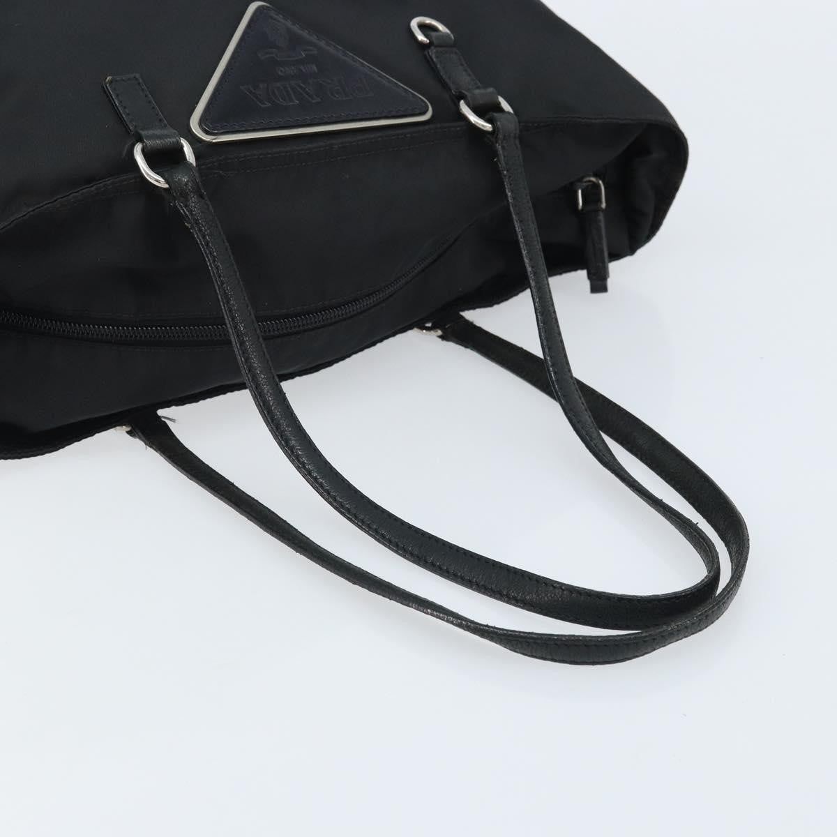 Prada Vintage Zip Tote Tessuto, Black, Nylon, Tote Bag