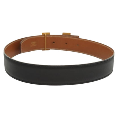Hermes Constance Belt Leather, BLACK, LEATHER, Belts