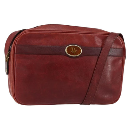Christian Dior Vintage Shoulder Bag Leather, RED, LEATHER, Shoulder bag