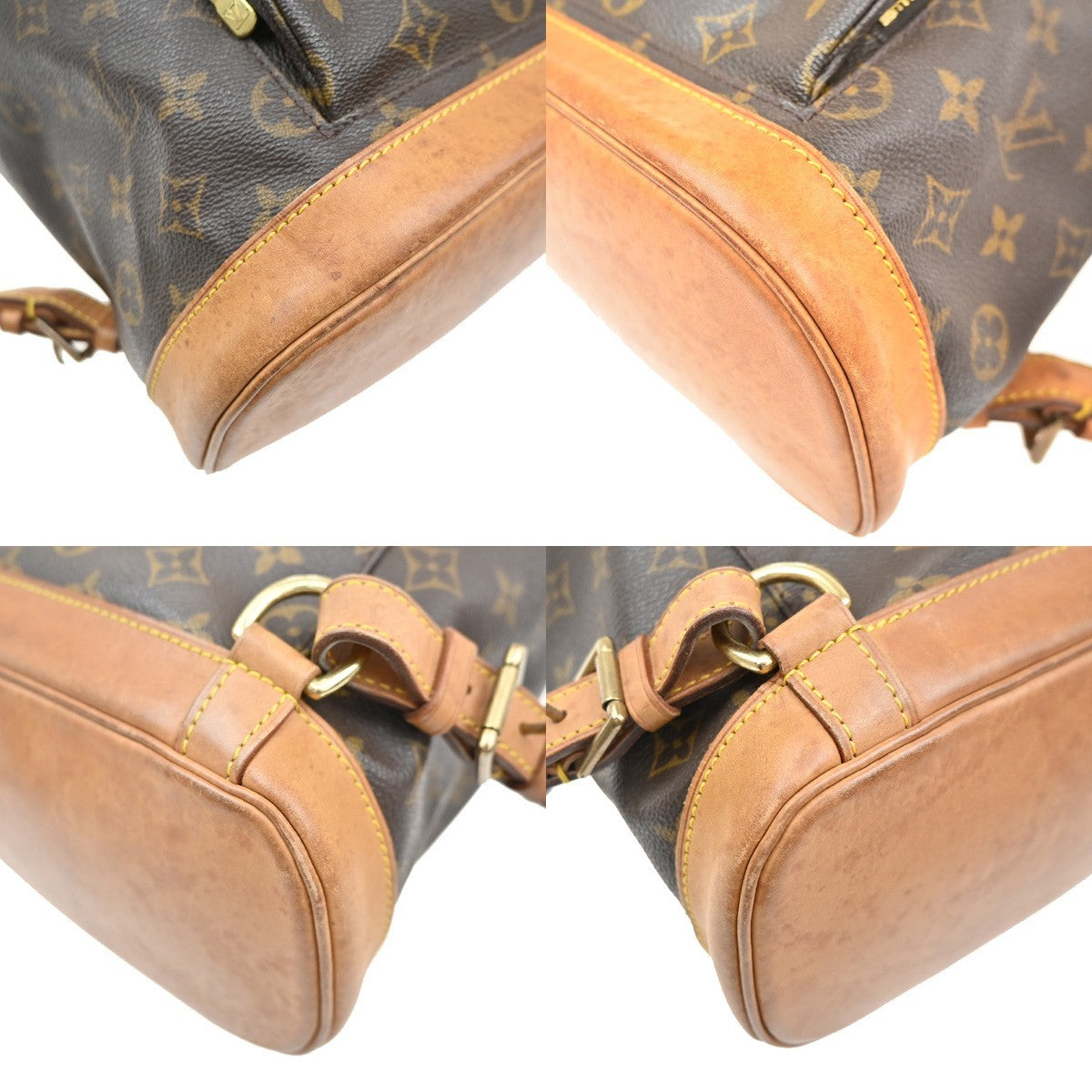 Louis Vuitton Montsouris Backpack Monogram Canvas, BROWN, LEATHER, Backpack