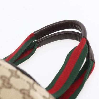 Gucci Web Zip Tote GG Canvas, BEIGE, CANVAS, Handbag