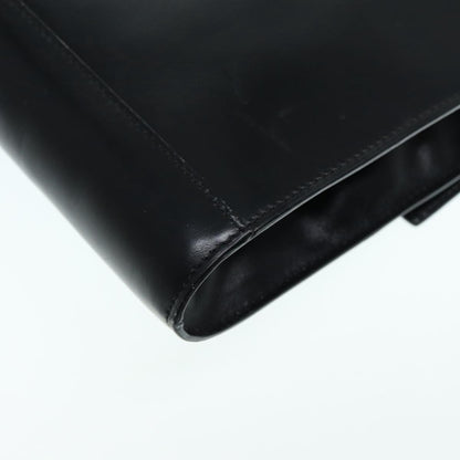 Celine Vintage Circle Logo Crossbody Bag Leather, BLACK, LEATHER, Shoulder bag