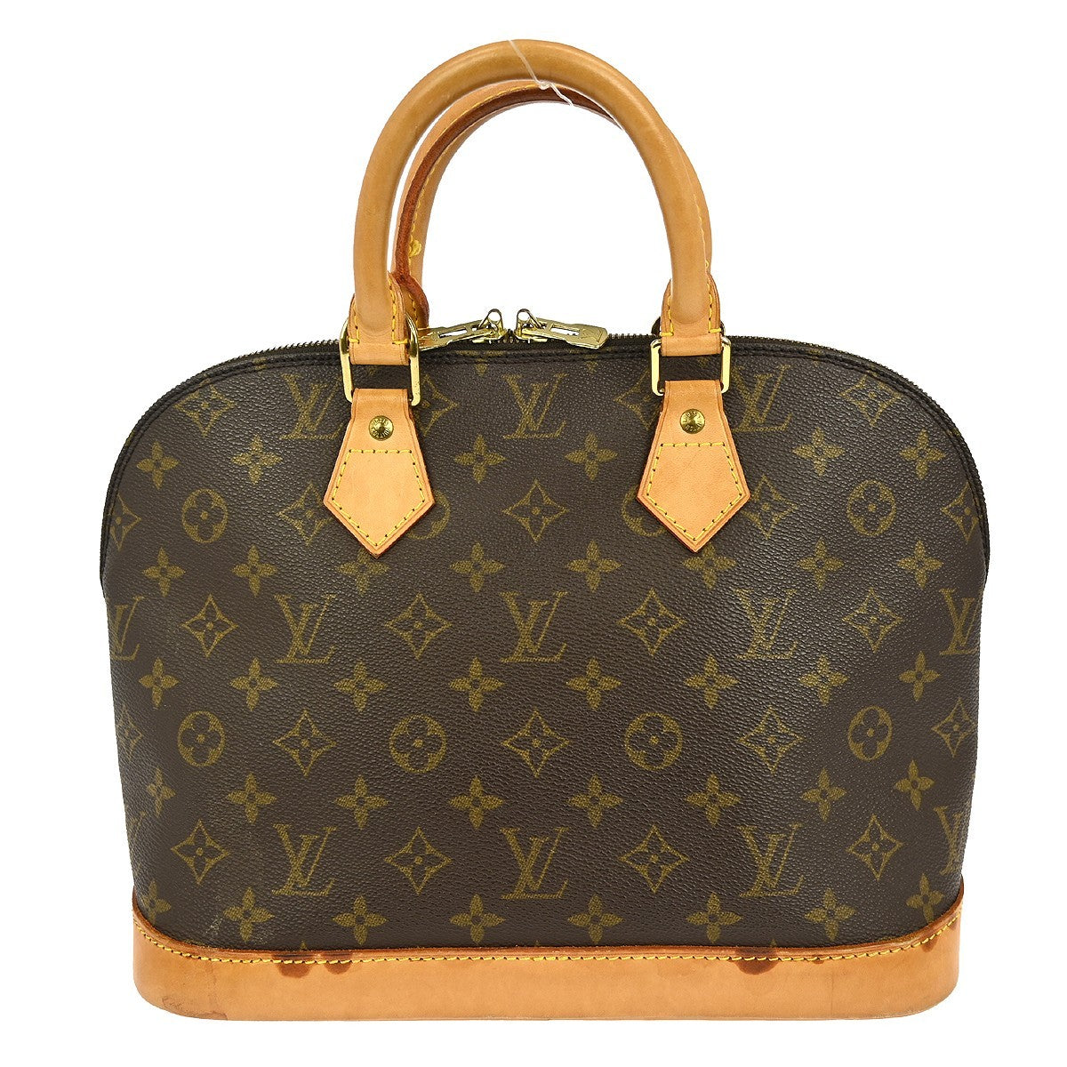 Louis Vuitton Alma Handbag Monogram Canvas, Brown, Canvas, Handbag