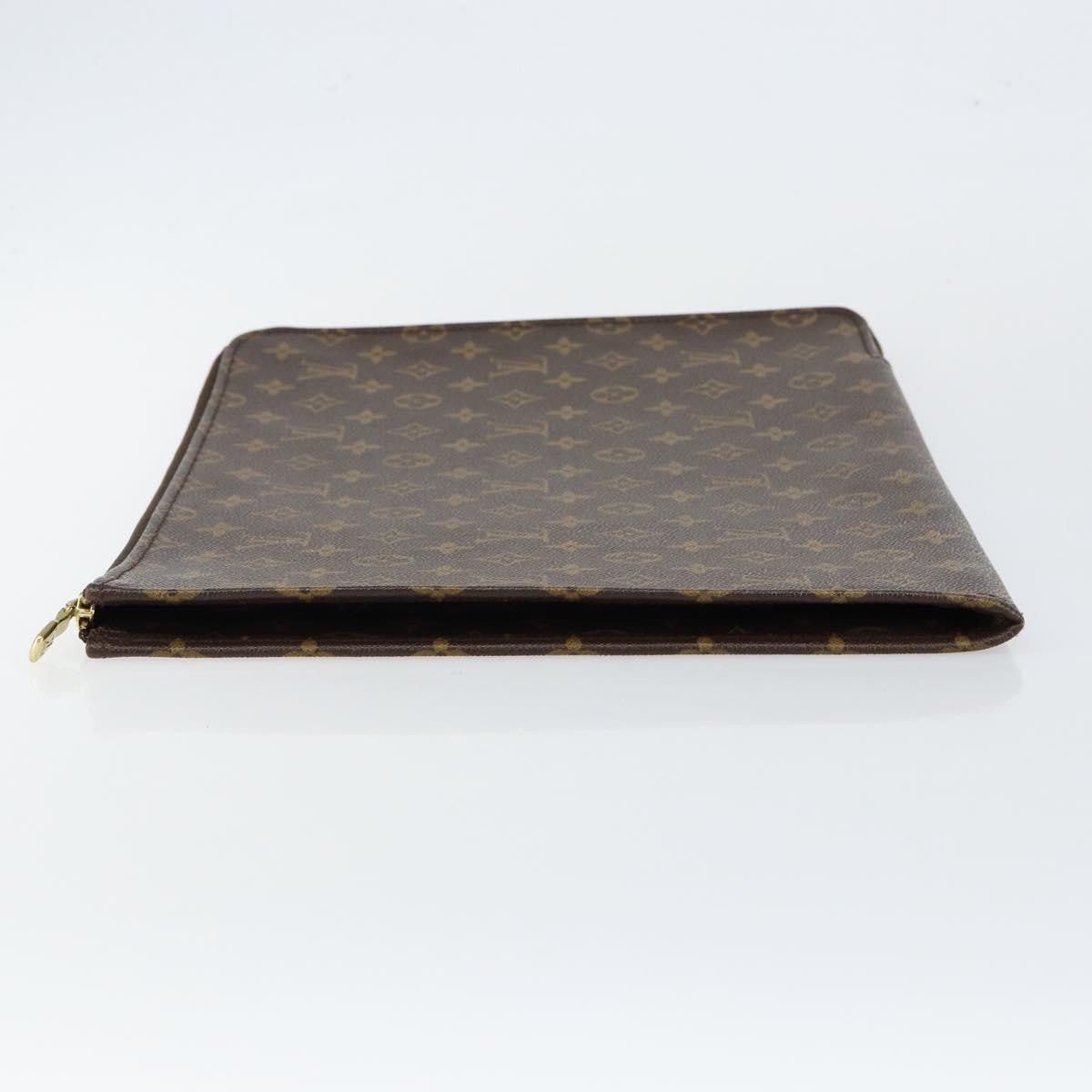 Louis Vuitton Poche Documents Monogram Canvas, BROWN, CANVAS, Briefcase