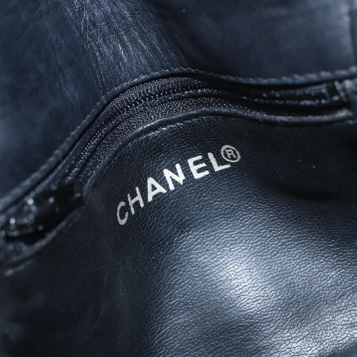 Chanel Vintage CC Flap Waist Bag Quilted Leather, BLACK, LEATHER, Clutche & pouche