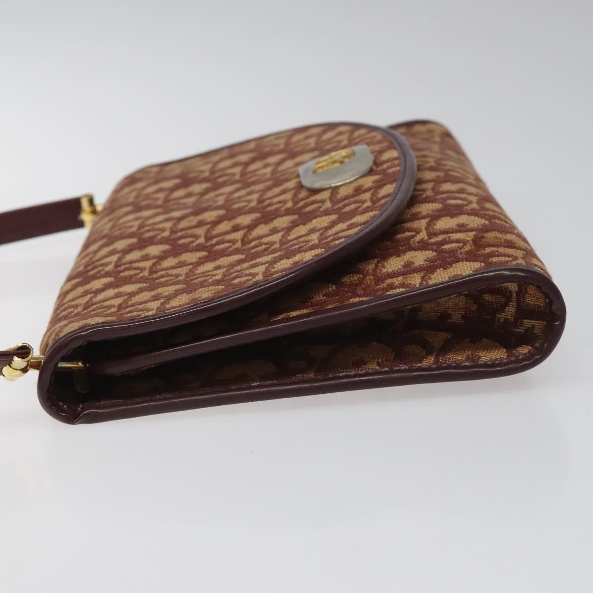 Christian Dior Vintage Trotter Flap Shoulder Bag Canvas, RED, CANVAS, Shoulder bag