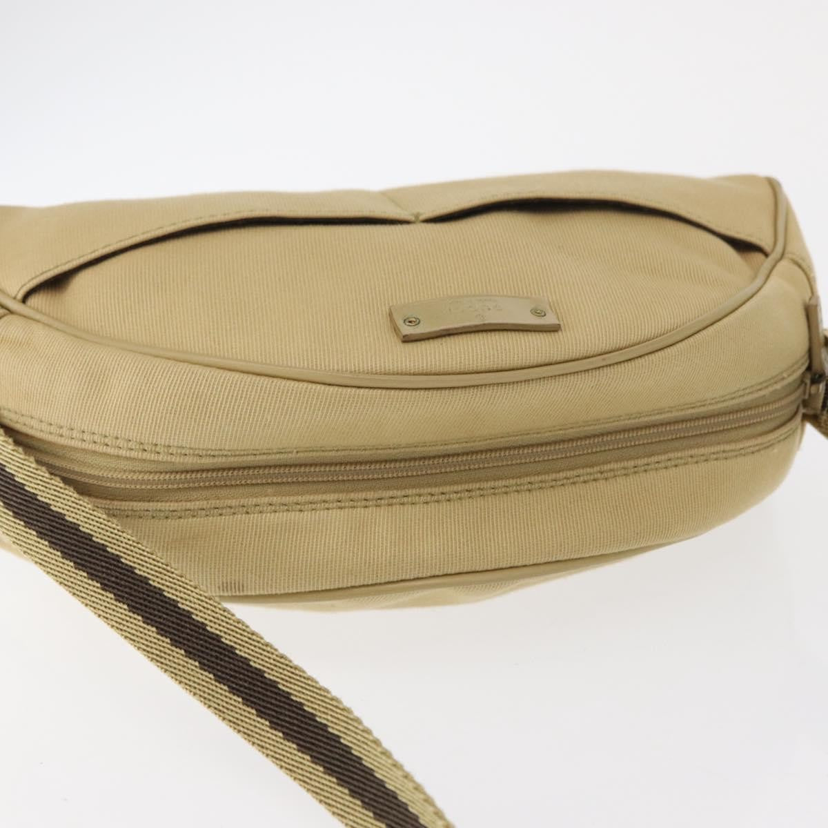 Gucci Vintage Shoulder Bag Canvas, BEIGE, CANVAS, Shoulder bag