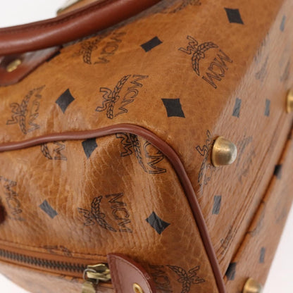 MCM Visetos logogramme Handbag Canvas and Leather, BROWN, PVC, Handbag