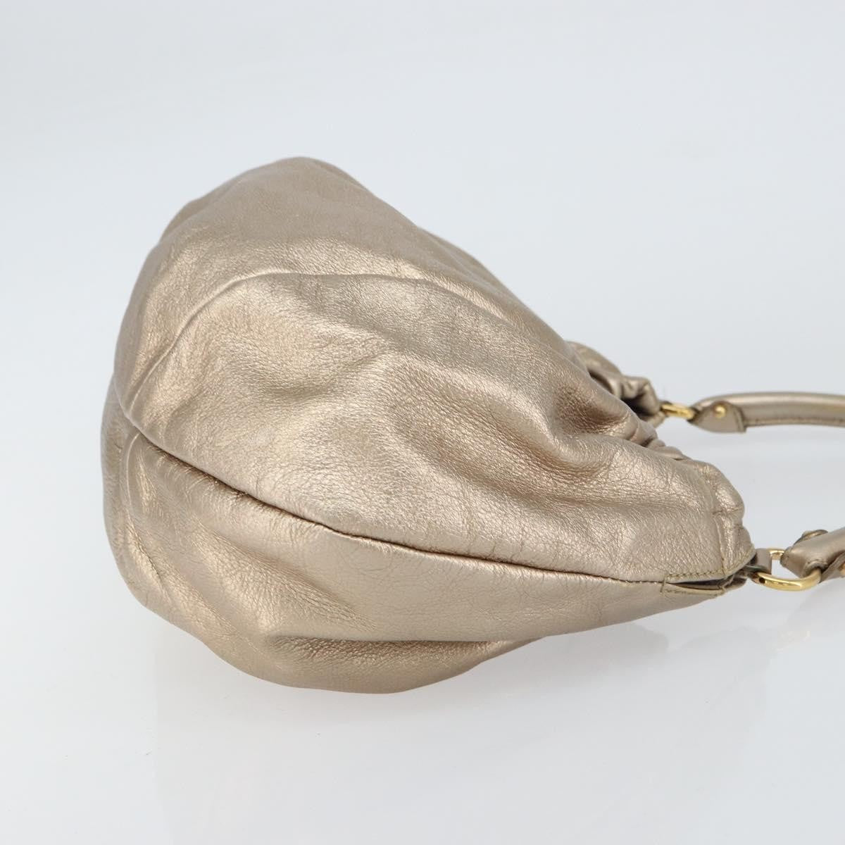 Salvatore Ferragamo Vala Handbag Leather, GOLD, LEATHER, Handbag