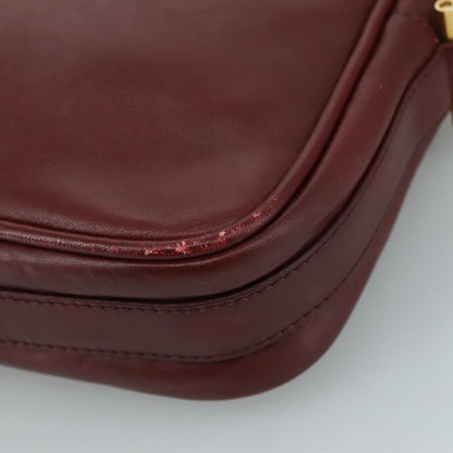 cartier Must de Cartier Shoulder Bag Leather, Burgundy, Leather, Shoulder Bag