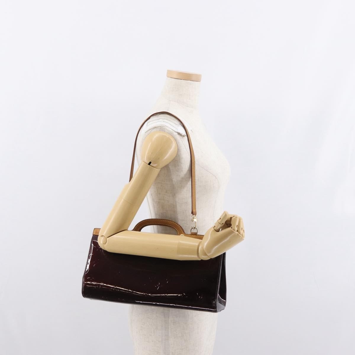 Louis Vuitton Roxbury Drive Handbag Monogram Vernis, PURPLE, PATENT_LEATHER, Handbag