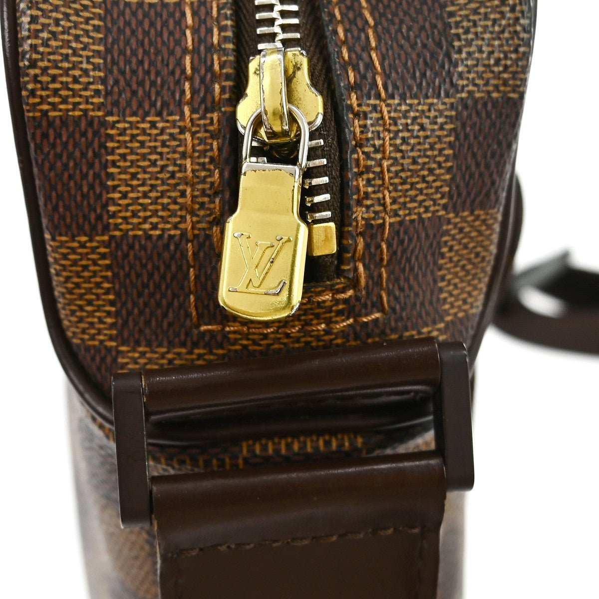 Louis Vuitton Olav Handbag Damier, BROWN, CANVAS, Shoulder bag