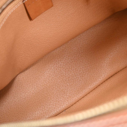 Celine Vintage Macadam Handbag Canvas, BROWN, PVC, Handbag