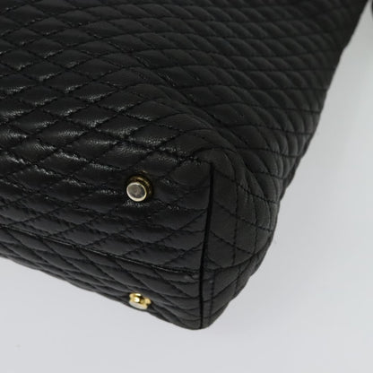 Bally Vintage Chain Shoulder Bag Quilted Leather, BLACK, LEATHER, Shoulder bag
