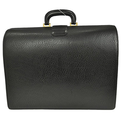 Burberry DK88 Doctor Bag Leather, BLACK, LEATHER, Handbag