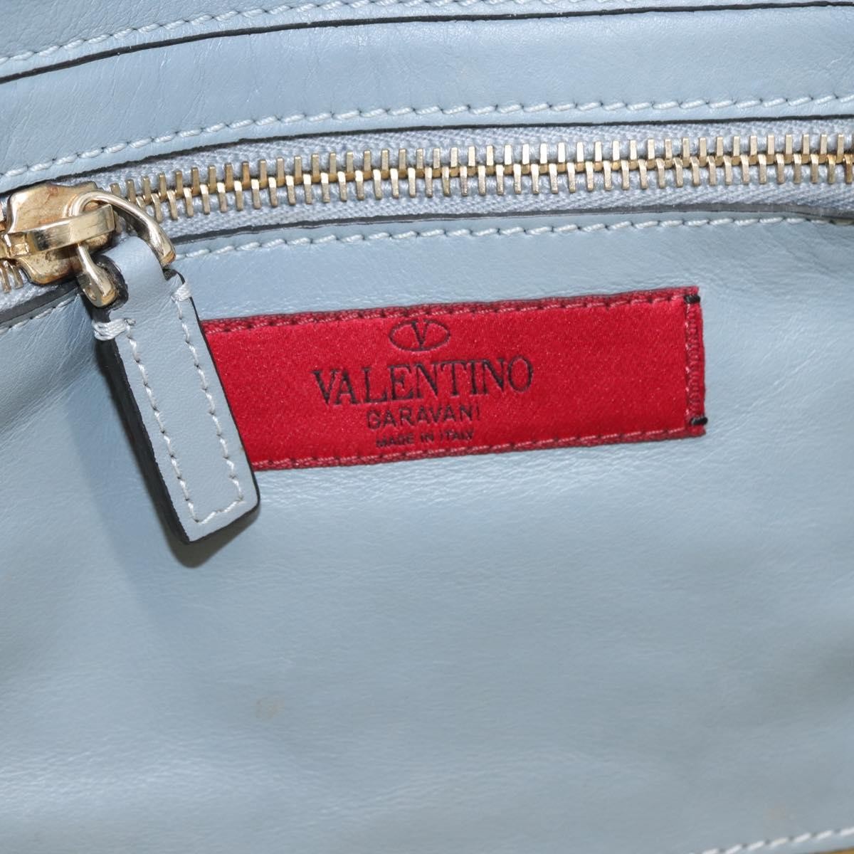 Valentino Garavani Rockstud Tote Soft Leather, BLUE, LEATHER, Tote bag