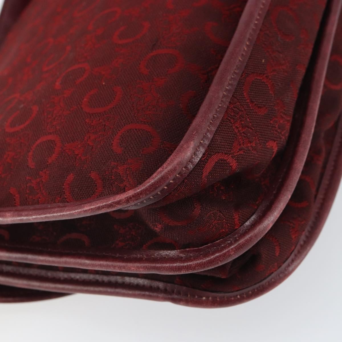 Celine C Sulky Shoulder bag Canvas, RED, CANVAS, Shoulder bag