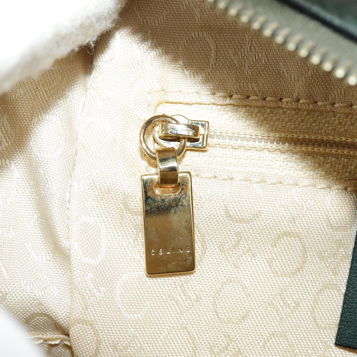 Celine C Macadam Handbag Canvas, Gray, Canvas, Handbag