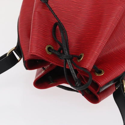 Louis Vuitton Bicolor Petit Noe Handbag Epi Leather, RED, LEATHER, Shoulder bag