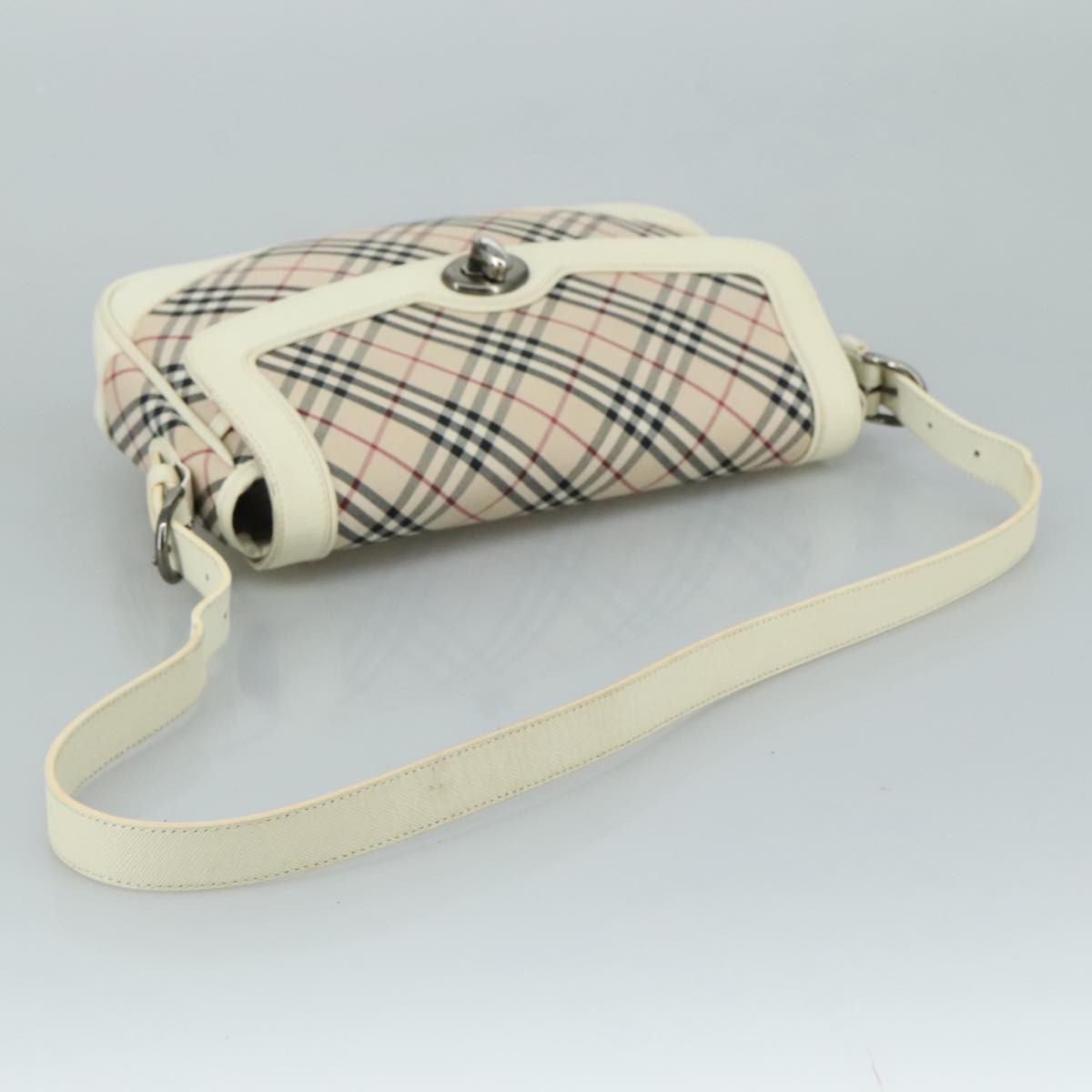 Burberry Shoulder Bag Nova Check Canvas, BEIGE, CANVAS, Shoulder bag