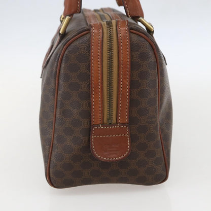 Celine Boston Bag Triomphe Coated Canvas, BROWN, CANVAS, Handbag