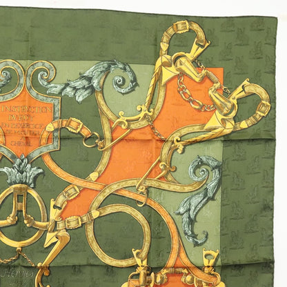 Hermes Carré 90 Silk multicolor, GREEN, SILK, Scarve & shawl
