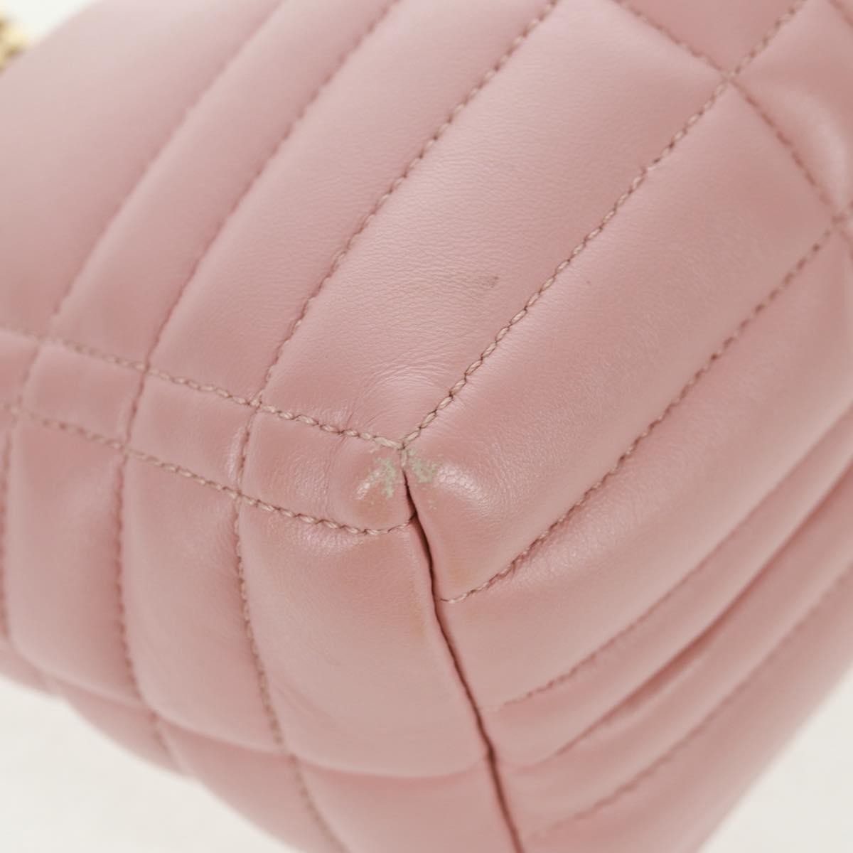 Burberry Lola Zip Shoulder Bag Quilted Leather, PINK, LEATHER, Shoulder bag