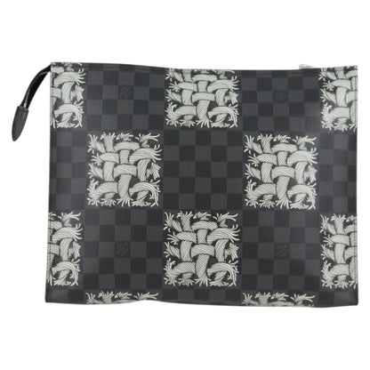 Louis Vuitton Pochette Voyage Limited Edition Nemeth Damier Graphite, Black, Canvas, Clutch