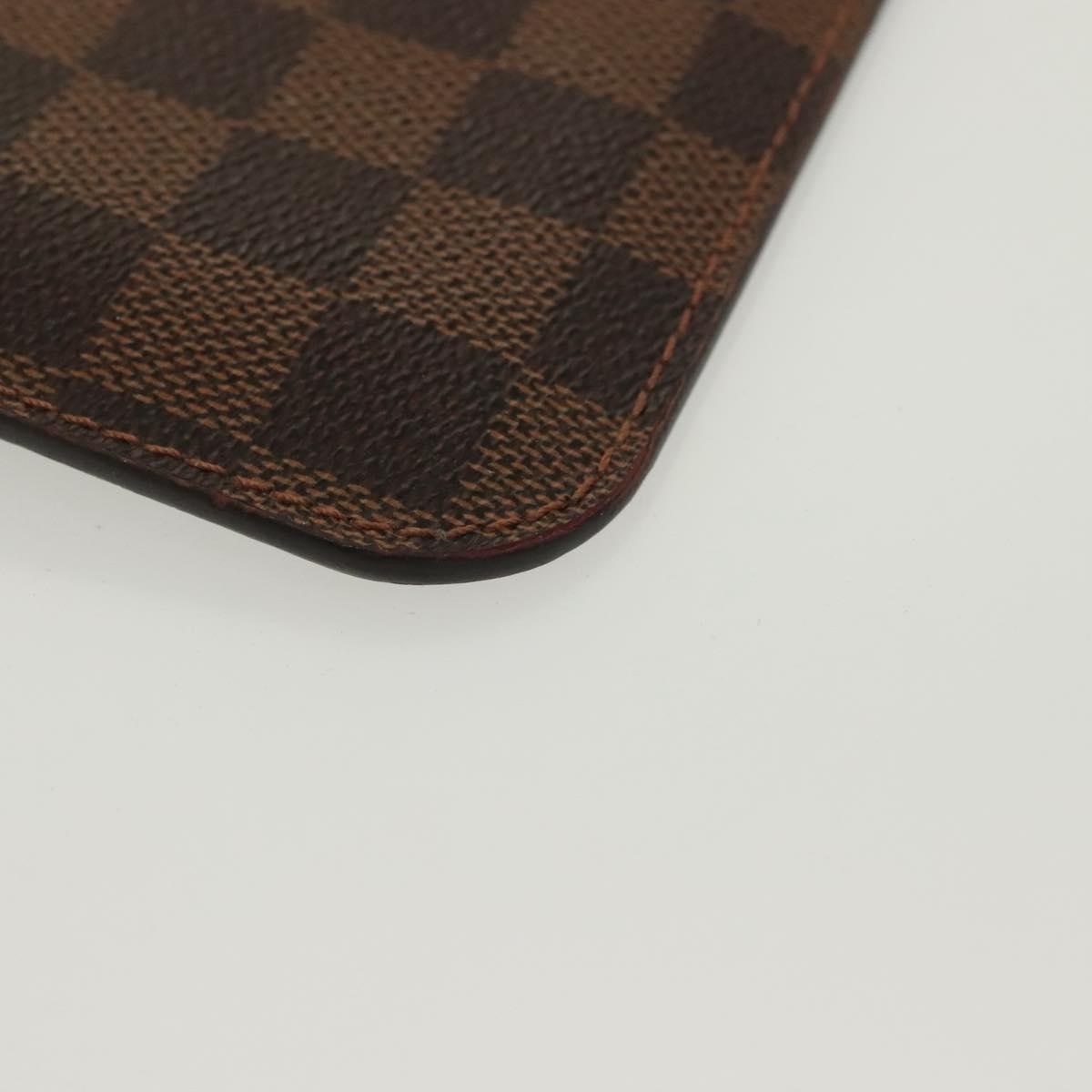 Louis Vuitton Neverfull Pochette Damier, BROWN, CANVAS, Tote bag